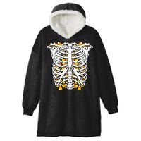 Candy Corn Skeleton Hallween Costume Hooded Wearable Blanket