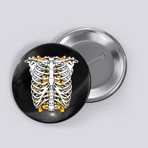 Candy Corn Skeleton Hallween Costume Button