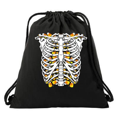 Candy Corn Skeleton Hallween Costume Drawstring Bag