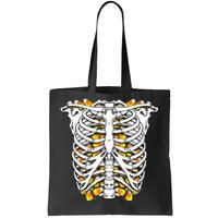 Candy Corn Skeleton Hallween Costume Tote Bag