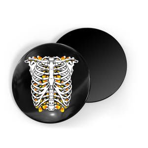 Candy Corn Skeleton Hallween Costume Magnet