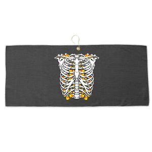 Candy Corn Skeleton Hallween Costume Large Microfiber Waffle Golf Towel