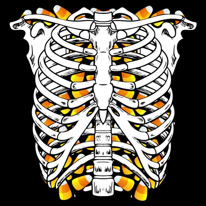 Candy Corn Skeleton Hallween Costume Womens Tank Top