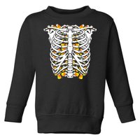 Candy Corn Skeleton Hallween Costume Toddler Sweatshirt