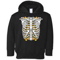 Candy Corn Skeleton Hallween Costume Toddler Hoodie