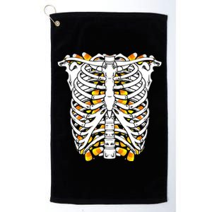 Candy Corn Skeleton Hallween Costume Platinum Collection Golf Towel