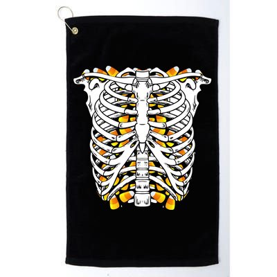 Candy Corn Skeleton Hallween Costume Golf Towel