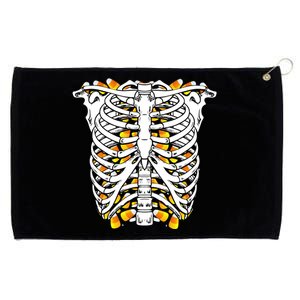 Candy Corn Skeleton Hallween Costume Grommeted Golf Towel