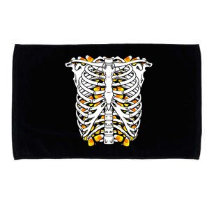 Candy Corn Skeleton Hallween Costume Microfiber Hand Towel