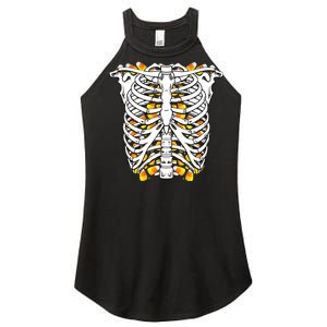 Candy Corn Skeleton Hallween Costume Women’s Perfect Tri Rocker Tank