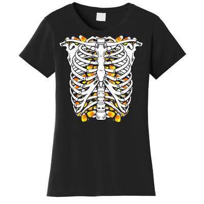 Candy Corn Skeleton Hallween Costume Women's T-Shirt