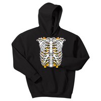 Candy Corn Skeleton Hallween Costume Kids Hoodie