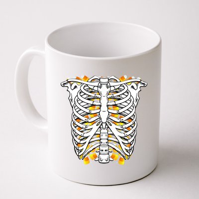 Candy Corn Skeleton Hallween Costume Coffee Mug