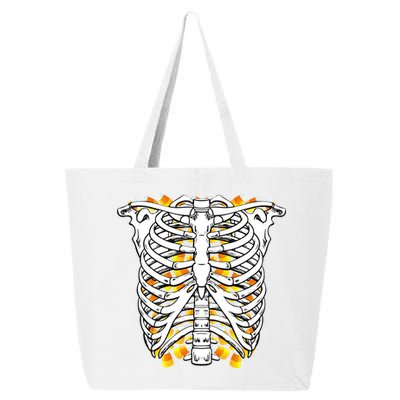 Candy Corn Skeleton Hallween Costume 25L Jumbo Tote