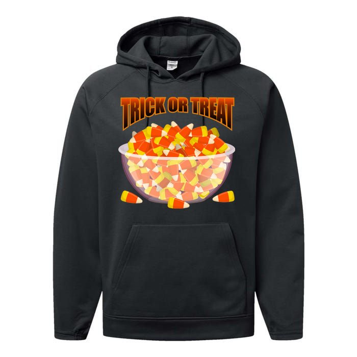 Candy Corn Trick or Treat Halloween Performance Fleece Hoodie