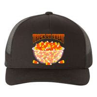 Candy Corn Trick or Treat Halloween Yupoong Adult 5-Panel Trucker Hat