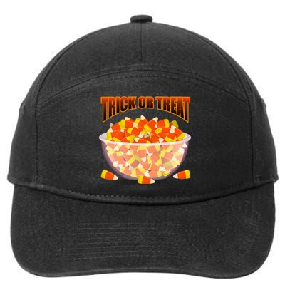 Candy Corn Trick or Treat Halloween 7-Panel Snapback Hat