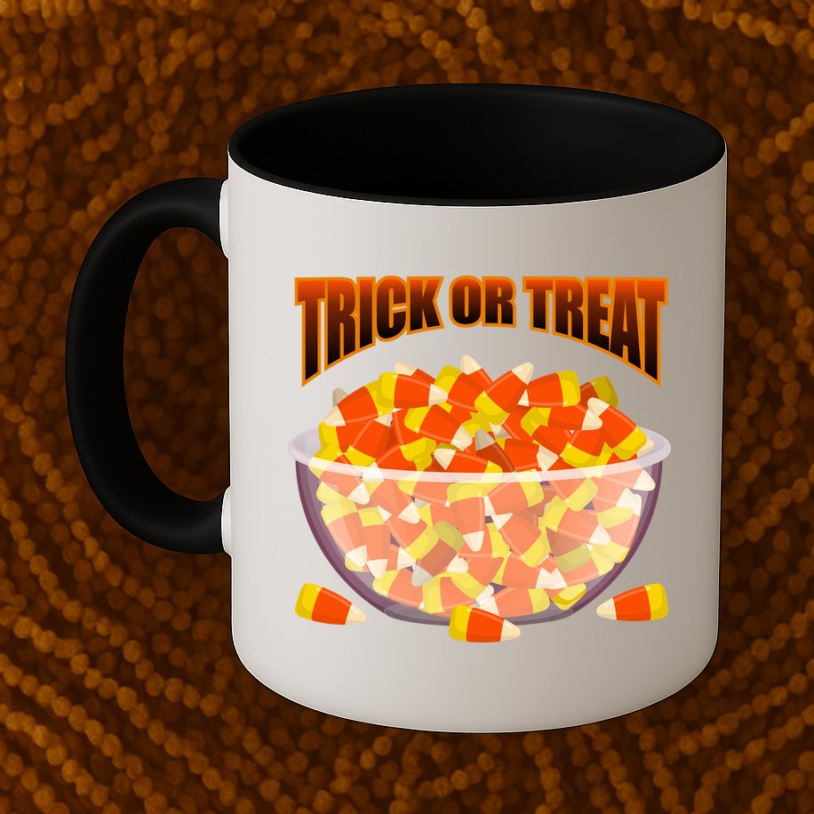 Candy Corn Trick or Treat Halloween Mug