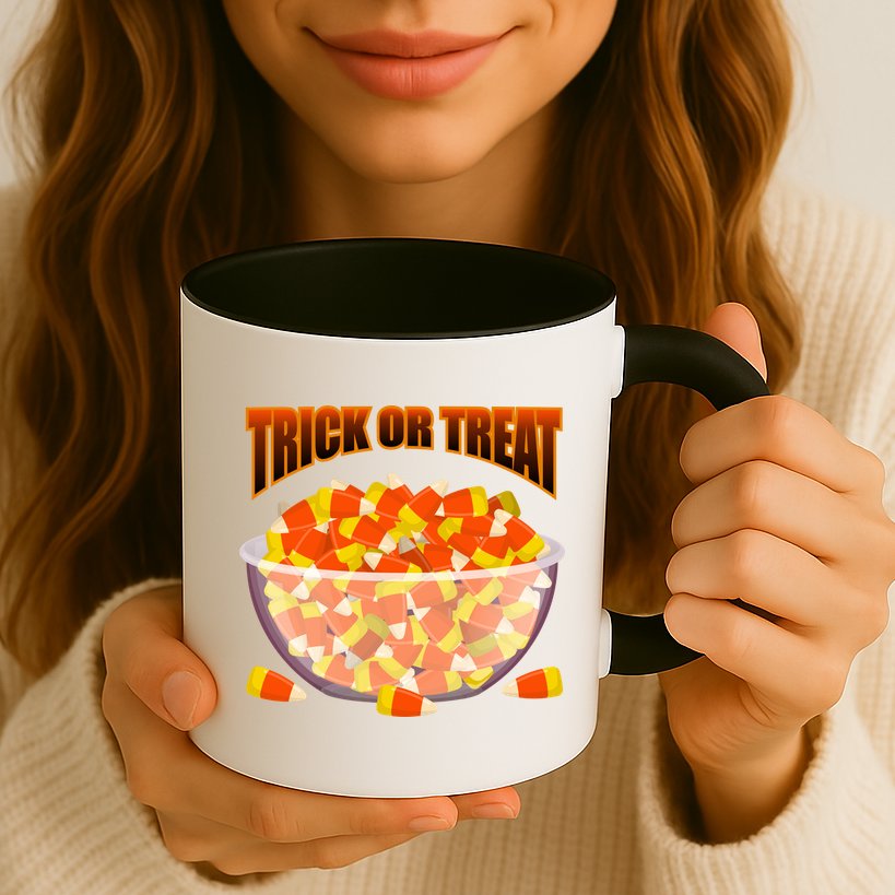 Candy Corn Trick or Treat Halloween Mug