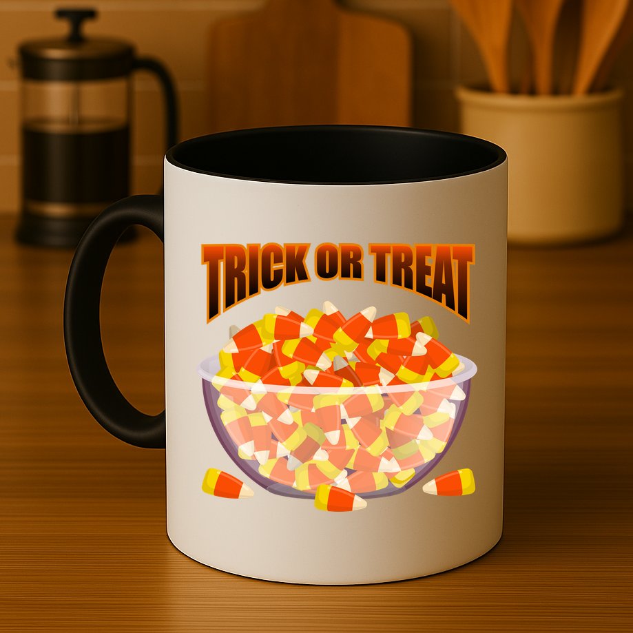 Candy Corn Trick or Treat Halloween Mug
