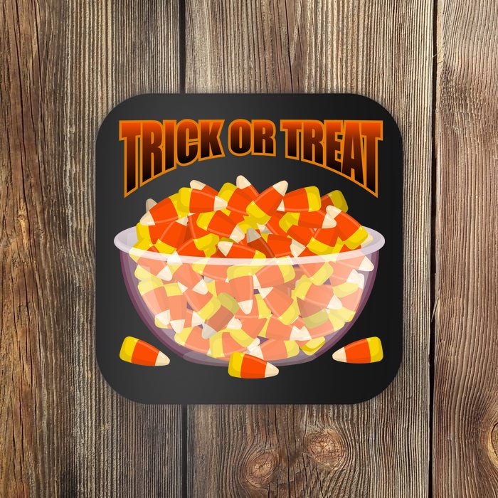 Candy Corn Trick or Treat Halloween Coaster