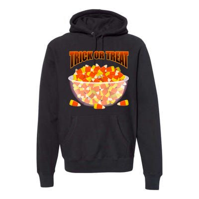 Candy Corn Trick or Treat Halloween Premium Hoodie