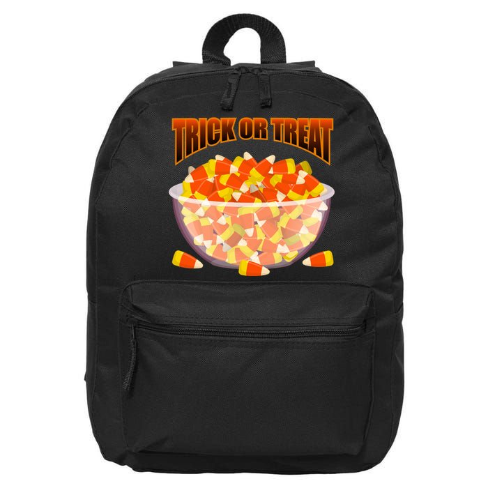 Candy Corn Trick or Treat Halloween 16 in Basic Backpack