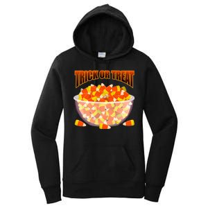 Candy Corn Trick or Treat Halloween Women's Pullover Hoodie