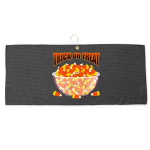 Candy Corn Trick or Treat Halloween Large Microfiber Waffle Golf Towel