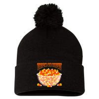 Candy Corn Trick or Treat Halloween Pom Pom 12in Knit Beanie