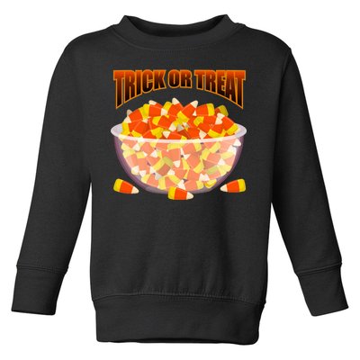 Candy Corn Trick or Treat Halloween Toddler Sweatshirt