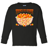 Candy Corn Trick or Treat Halloween Toddler Long Sleeve Shirt