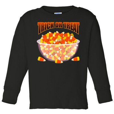 Candy Corn Trick or Treat Halloween Toddler Long Sleeve Shirt