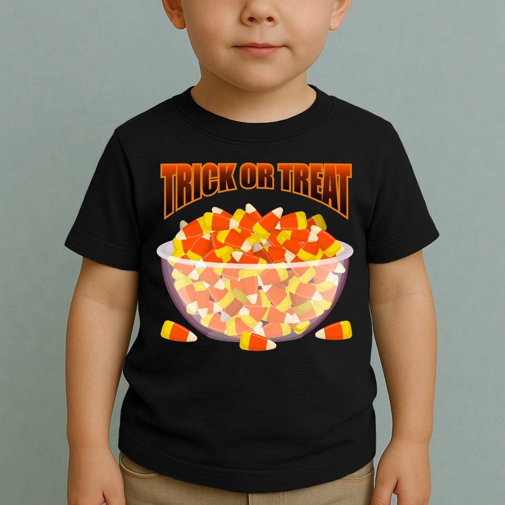 Candy Corn Trick or Treat Halloween Toddler T-Shirt