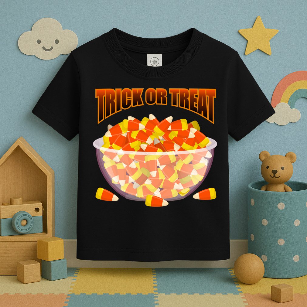 Candy Corn Trick or Treat Halloween Toddler T-Shirt