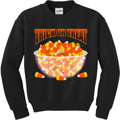 Candy Corn Trick or Treat Halloween Kids Sweatshirt