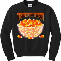 Candy Corn Trick or Treat Halloween Kids Sweatshirt