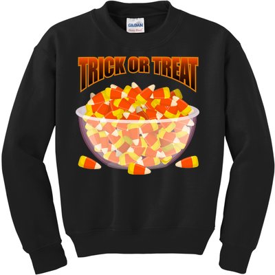 Candy Corn Trick or Treat Halloween Kids Sweatshirt