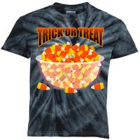 Candy Corn Trick or Treat Halloween Kids Tie-Dye T-Shirt