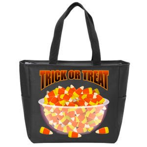 Candy Corn Trick or Treat Halloween Zip Tote Bag