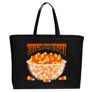 Candy Corn Trick or Treat Halloween Cotton Canvas Jumbo Tote