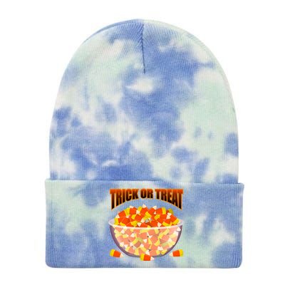 Candy Corn Trick or Treat Halloween Tie Dye 12in Knit Beanie