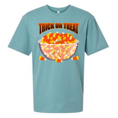 Candy Corn Trick or Treat Halloween Sueded Cloud Jersey T-Shirt