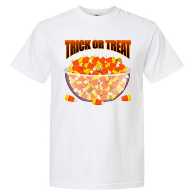 Candy Corn Trick or Treat Halloween Garment-Dyed Heavyweight T-Shirt