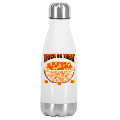 Candy Corn Trick or Treat Halloween Stainless Steel Insulated Water Bottle