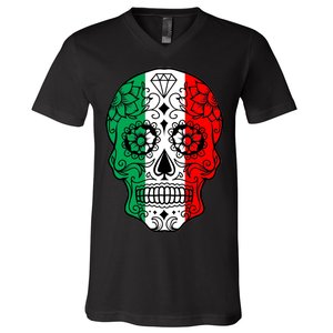 Candy Diamond Skull of Italy V-Neck T-Shirt