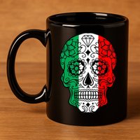 Candy Diamond Skull of Italy 11oz C Handle Ceramic Mug