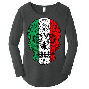 Candy Diamond Skull of Italy Women's Perfect Tri Tunic Long Sleeve Shirt