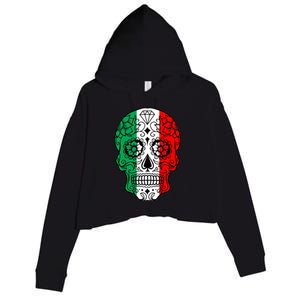 Candy Diamond Skull of Italy Crop Fleece Hoodie