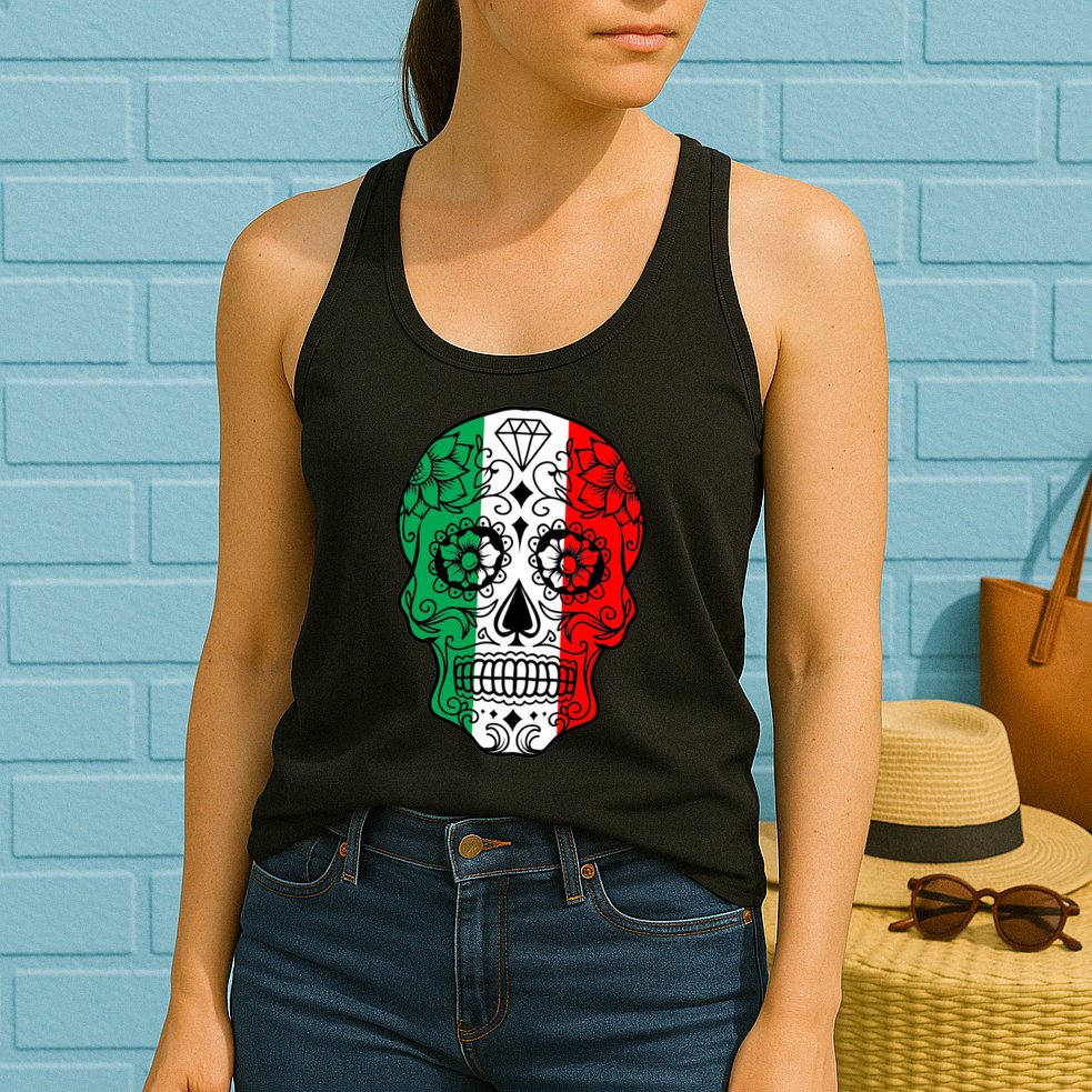 Candy Diamond Skull of Italy Womens Tank Top
